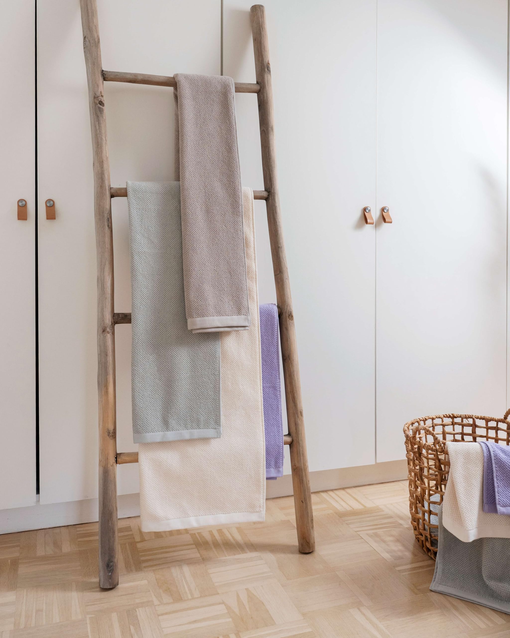 Herzbach Home Spa Kollektion Handtücher Duschtücher Set 100% Baumwolle Lavendel
