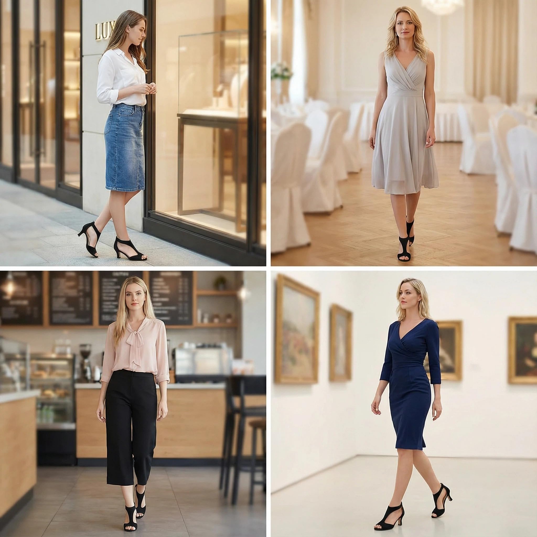 Chaussure Femme Petit Talon Sandales Compensées Nu-Pieds Chaussures Ete Ouvertes Escarpins Couleur Unie Talon Soirée High Heels Chic Et Confort Orthopedique Poisson Bouche Sandale
