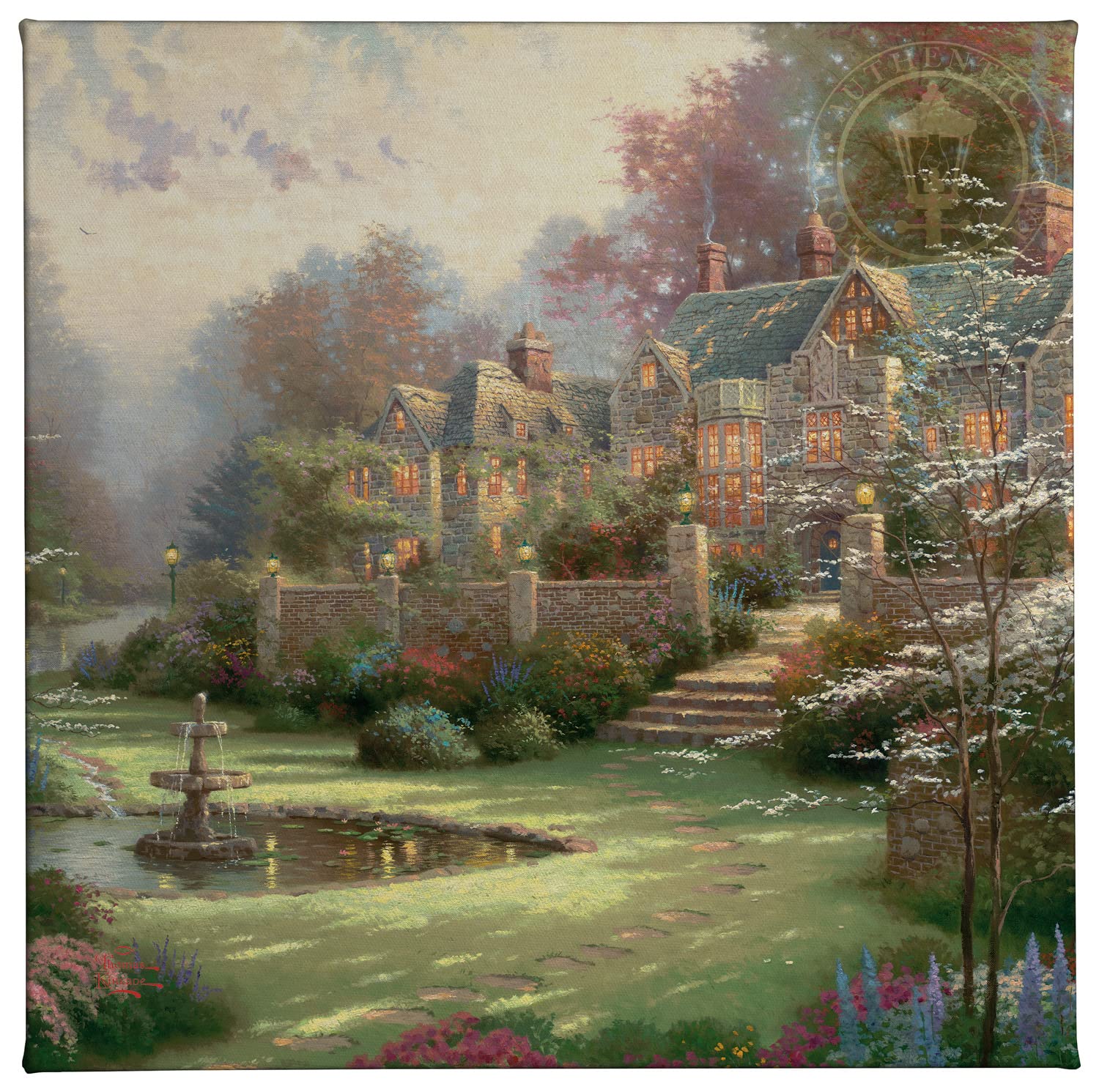 Amazon.com: Thomas Kinkade Gardens Beyond Spring Gate 14″ x 14