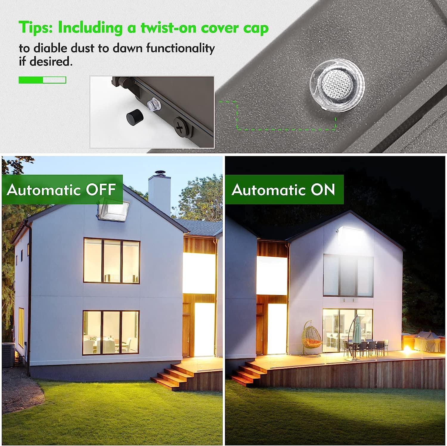 bulbeats 120W LED Wall Pack Lights with Dusk to Dawn Photocell, [Eqv. 1020W MH/HPS] 5000K IP65 Waterproof Wall Mount Outdoor Security Lighting Fixture, Energy Saving Upto 4600KW*4/5Yrs(5Hrs/Day) 8Pack