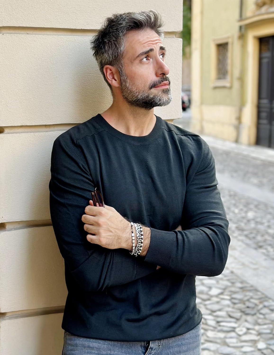 COOFANDY Mens Sweater Crewneck Pullover Long Sleeve Lightweight Sweater Plain Knit Silm Fit - Image 3