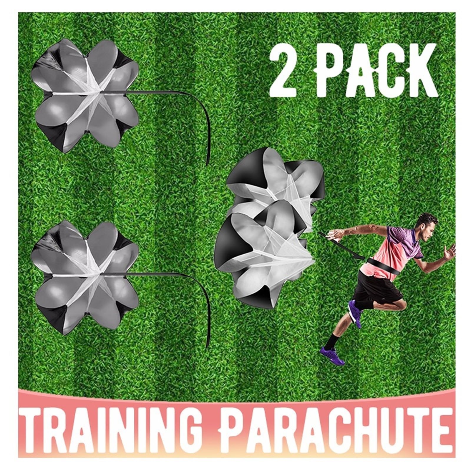 Paraguas de entrenamiento de fuerza para paracaídas de fútbol, baloncesto, correr, ejercitador, bandas de resistencia, paracaídas de arrastre