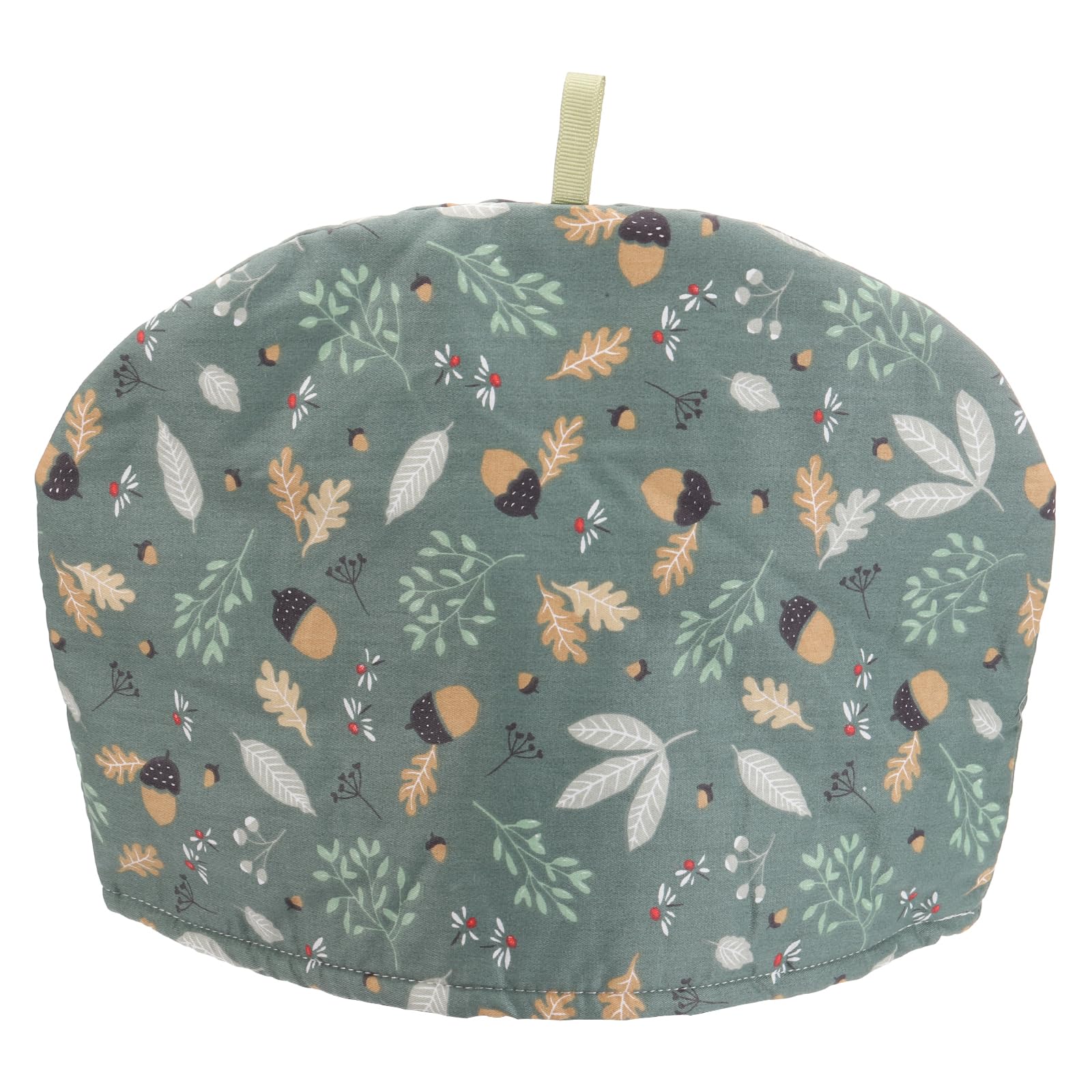 uxcell Cotton Tea Cozy, Vintage Floral Teapot Cover, 13x10" Insulated Handmade Tea Cozy Covers for Teapot Keeps Warm Dust Multi-Color for Tea Sets Home Kitchen Decor, Green Leaves