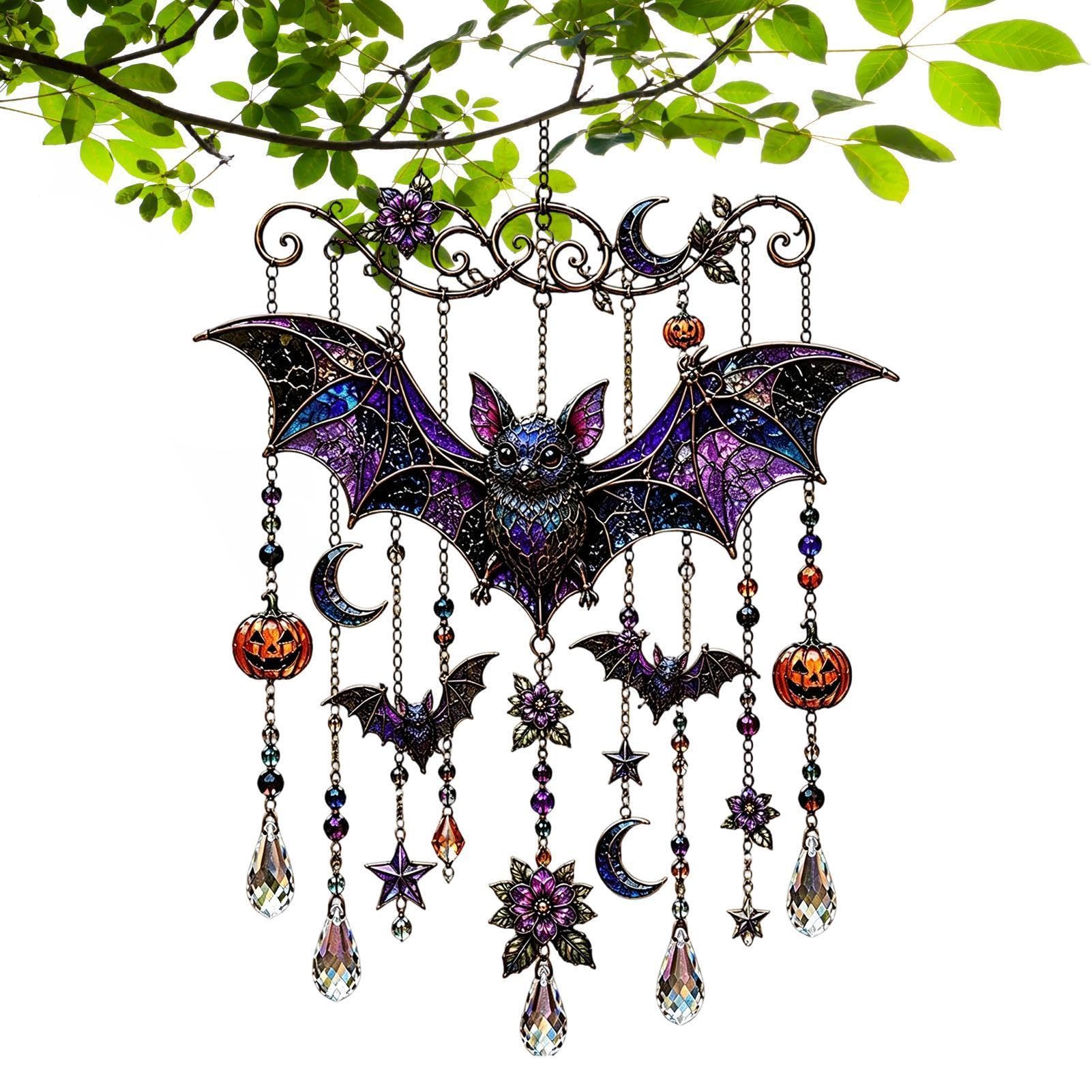 Adorno atrapasueños de ventana para fiestas de Halloween en salones y alféizares