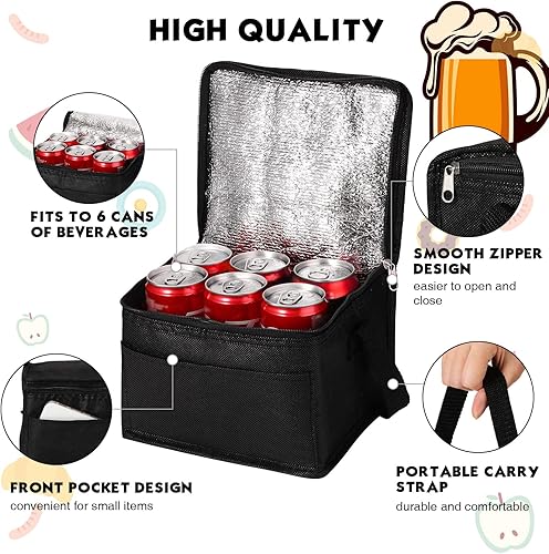 Vista 21 de Nuogo Paquete de 15 loncheras aisladas a granel, cajas enfriadoras reutilizables, juego de loncheras a prueba de fugas, enfriadores térmicos Azul