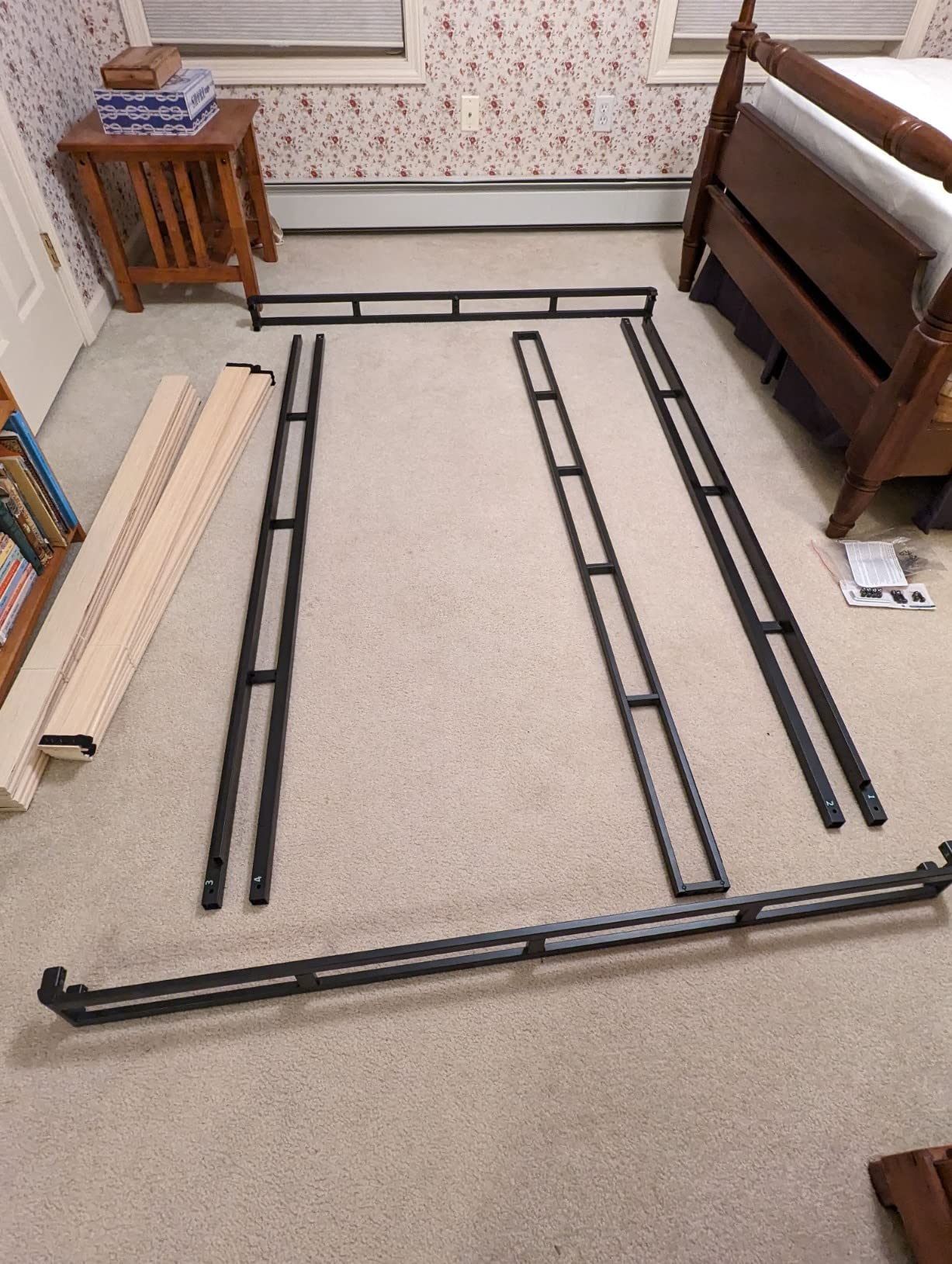 20/mo Finance ZINUS Metal Box Spring with Wood Slats /7.5 Inch