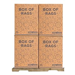 Recycled White Fleece Rags - 600 lbs Pallet - 12x50 lbs Box Shop Bulk Sweatshirt Cotton Cloth Rag