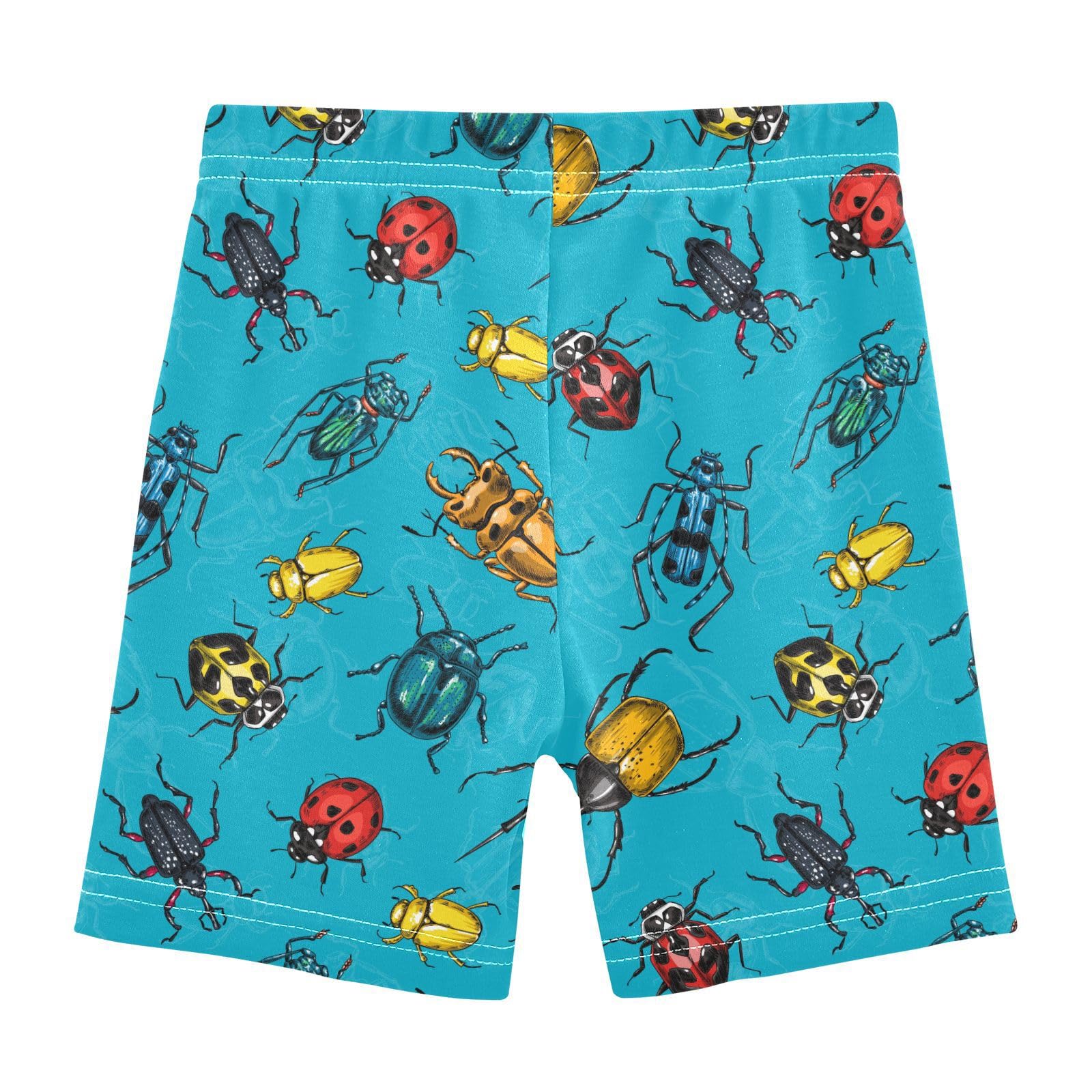 JHKKU Girls Beetles Bugs Shorts Cotton Cartwheel Bike Kids Biker Under Dress Dance Short Girl Clothes 10Y