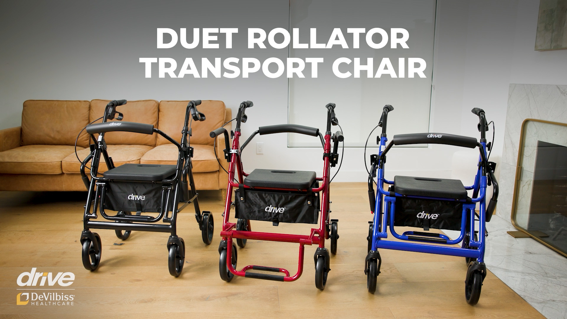 Amazon.com: Drive Medical 795BU Duet Folding Transport Wheelchair