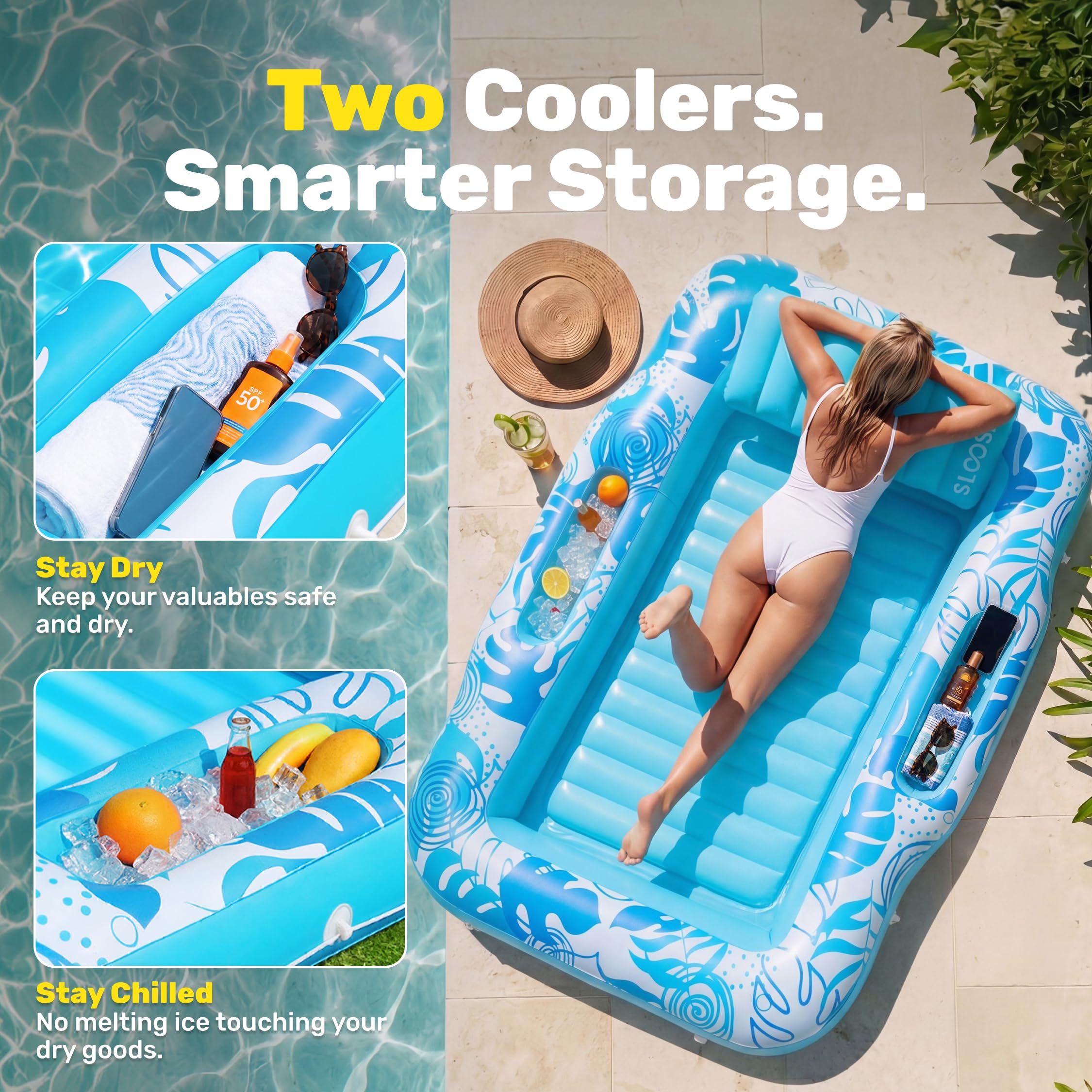 Sloosh Inflatable Tanning Pool Lounge Float - Image 3