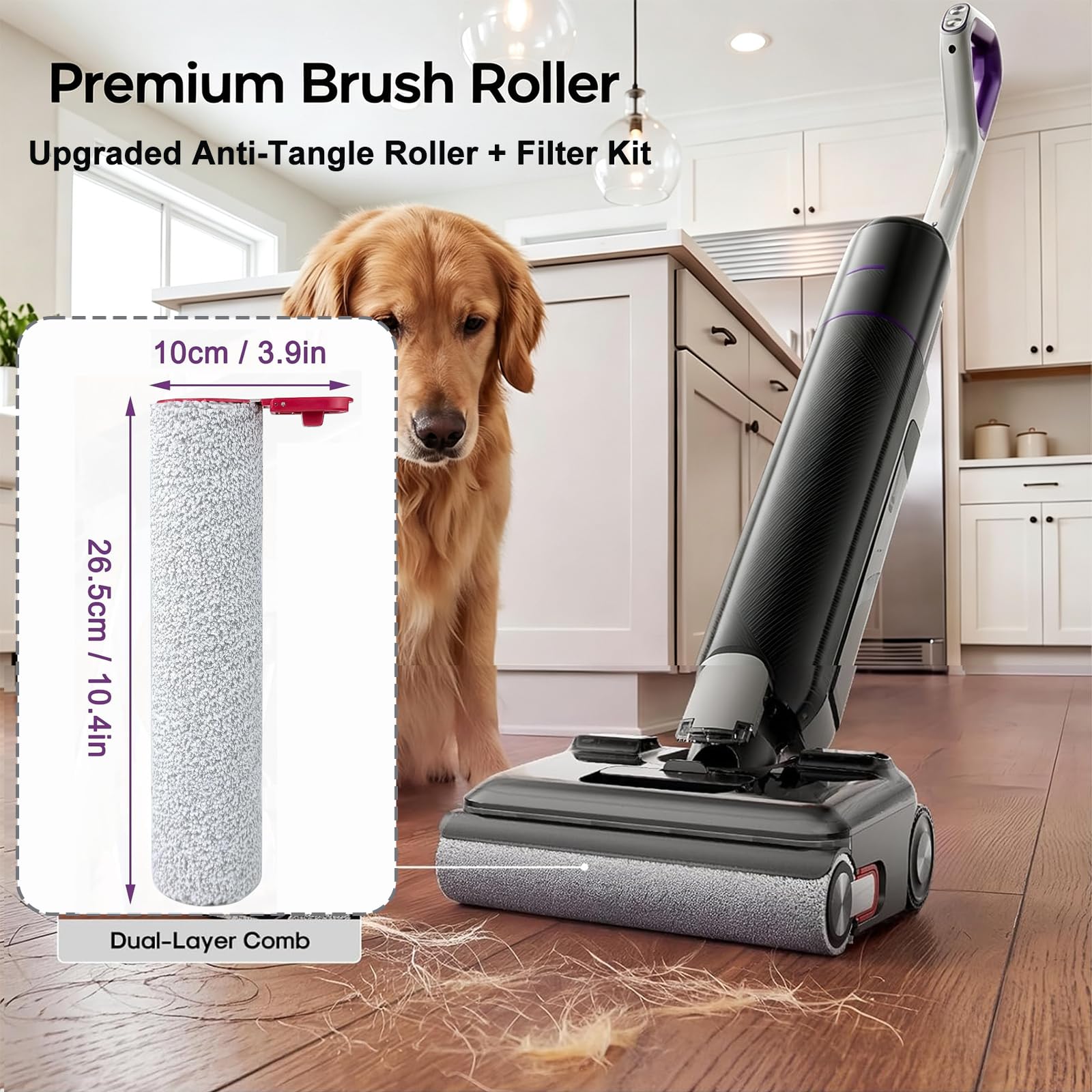 FloorShine 830 - Cepillo de rodillo y filtro para Eureka Floor Shine 830
