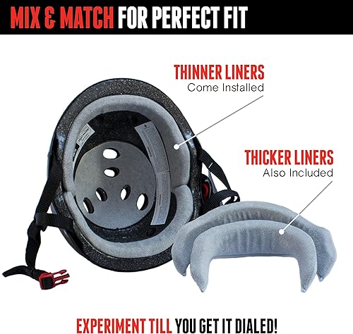 Miniatura 10 de Triple Eight THE Certified Sweatsaver Helmet for Skateboarding, BMX, and Roller Skating