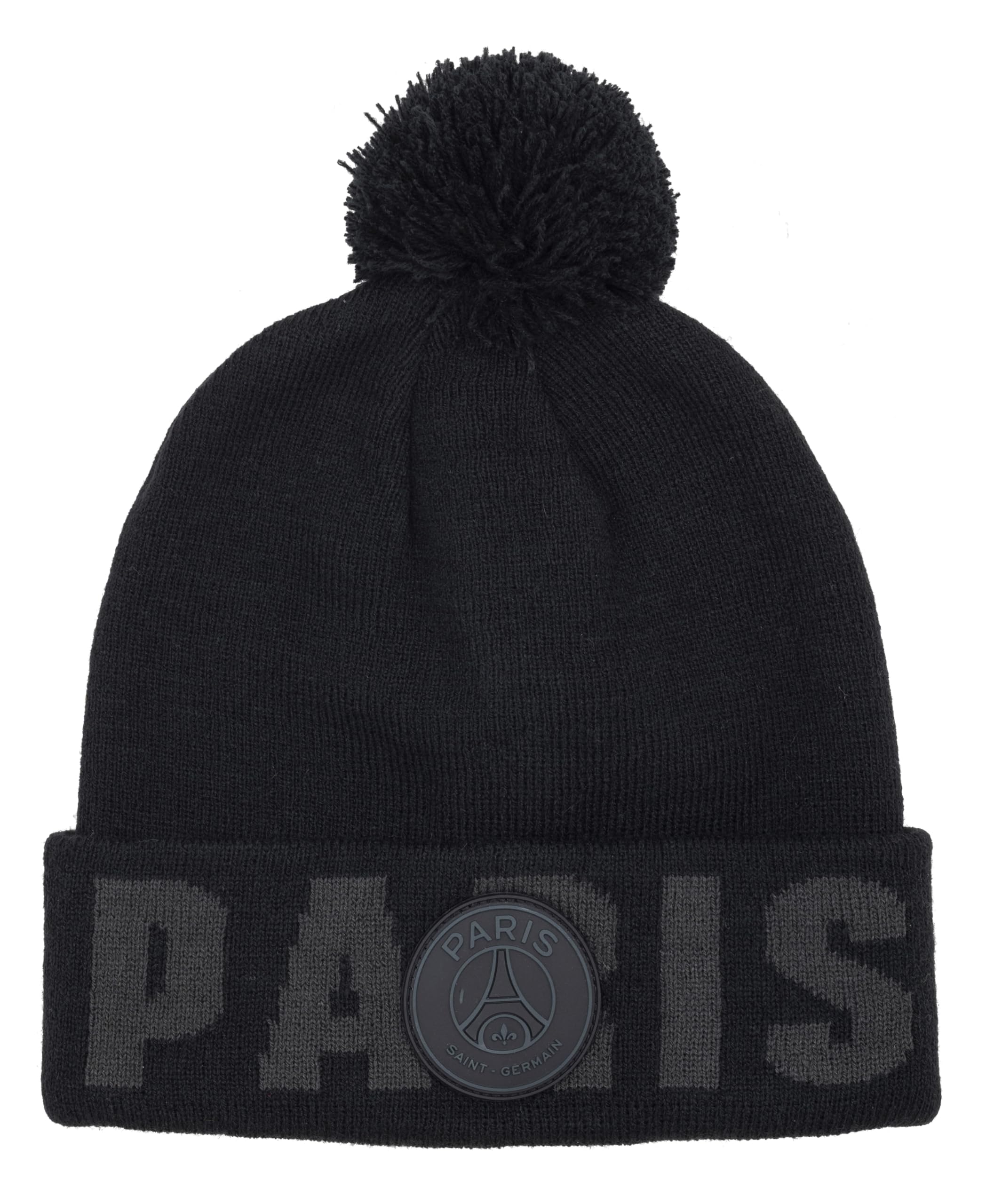 Psg Men's Black Paris Saint-Germain Official Collection Pompom Hat