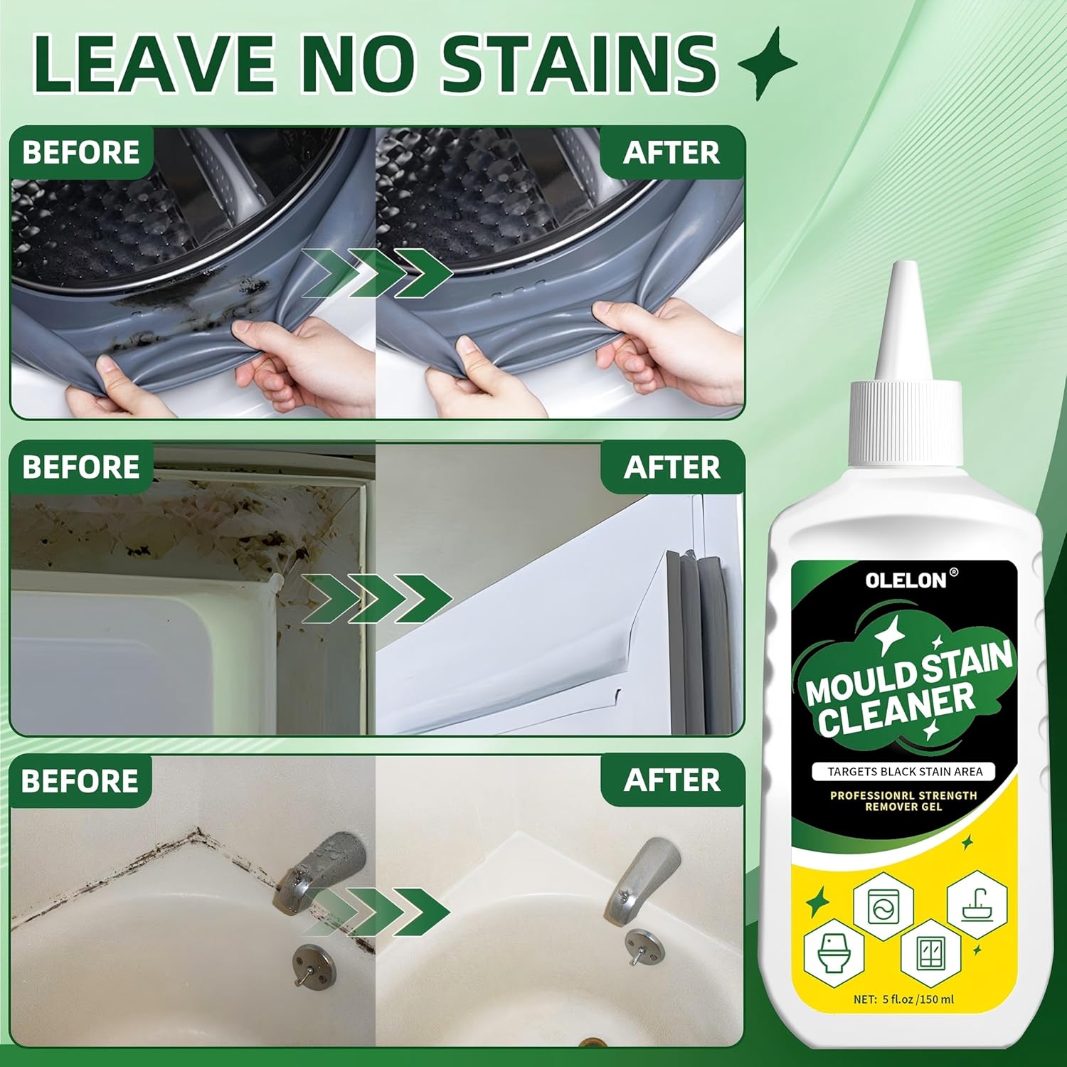 Grout Cleaner Stain Remover Gel for Washing Machine - Image 3