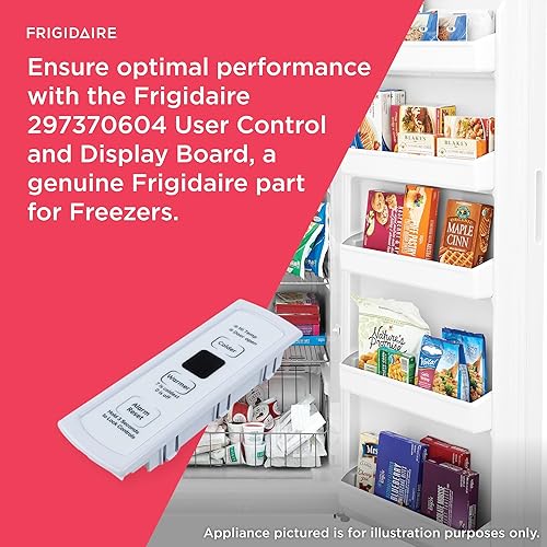 Miniatura 4 de Frigidaire 297370604 Control de usuario y panel de visualización para congeladores, color blanco