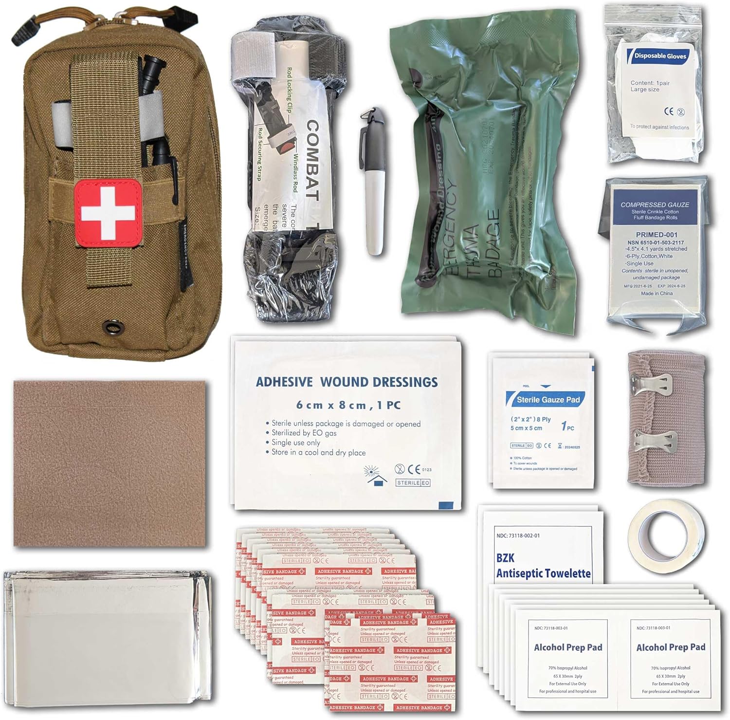 EPG Field First Aid Kit (IFAK) | 44 Piece | Compact Personal First Aid Kit | Backpacking, Camping, Emergency, Travel, Tactical, Go Bag, Bug Out Bag, 72 Hour Kit, Essentials, EDC, Survival IFAK – Tan EPG Field First Aid Kit (IFAK) | 44 Piece | Compact Personal First Aid Kit | Backpacking, Camping, Emergency, Travel, Tactical, Go Bag, Bug Out Bag, 72 Hour Kit, Essentials, EDC, Survival IFAK – Tan