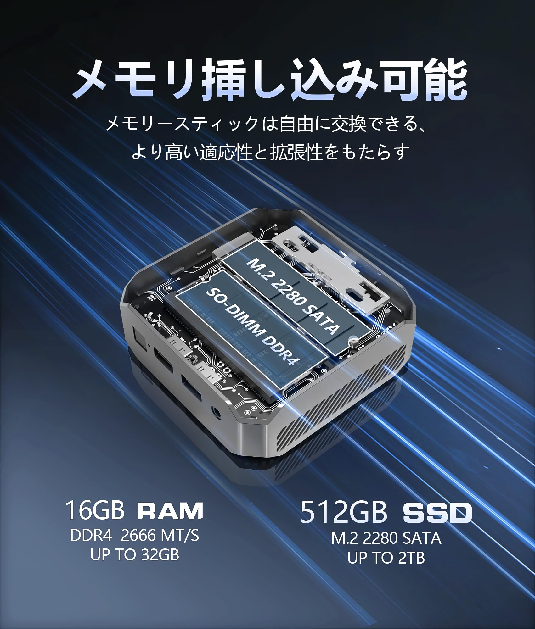 Amazon.co.jp: Intel FIREBAT T2 Mini PC 16GB + 512GB DDR4 12th