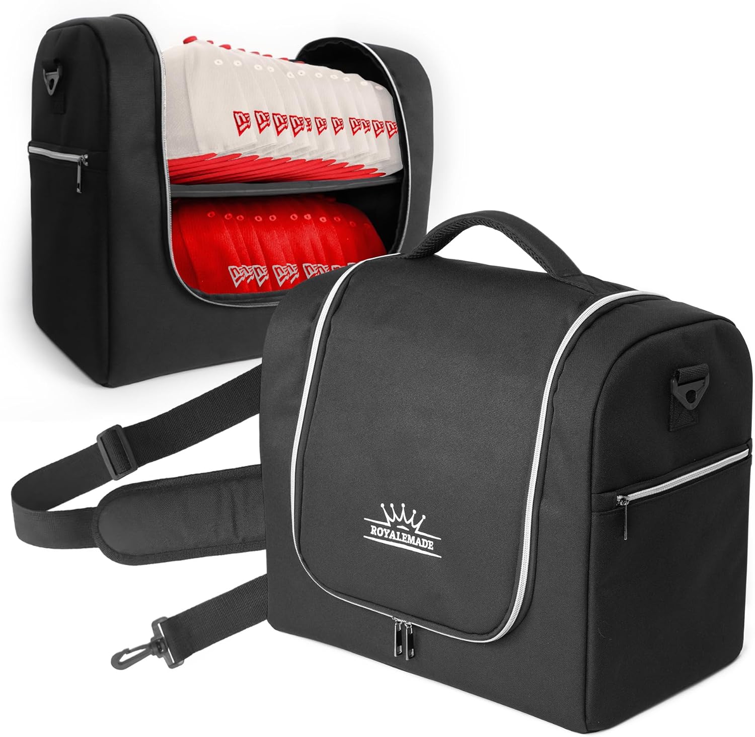 Large Hat Bag for Baseball Caps, Travel and Home Storing Case for 20-24 Caps, Hat Storage Bag, Ball Cap Storage Organizer, Estuche para Gorras