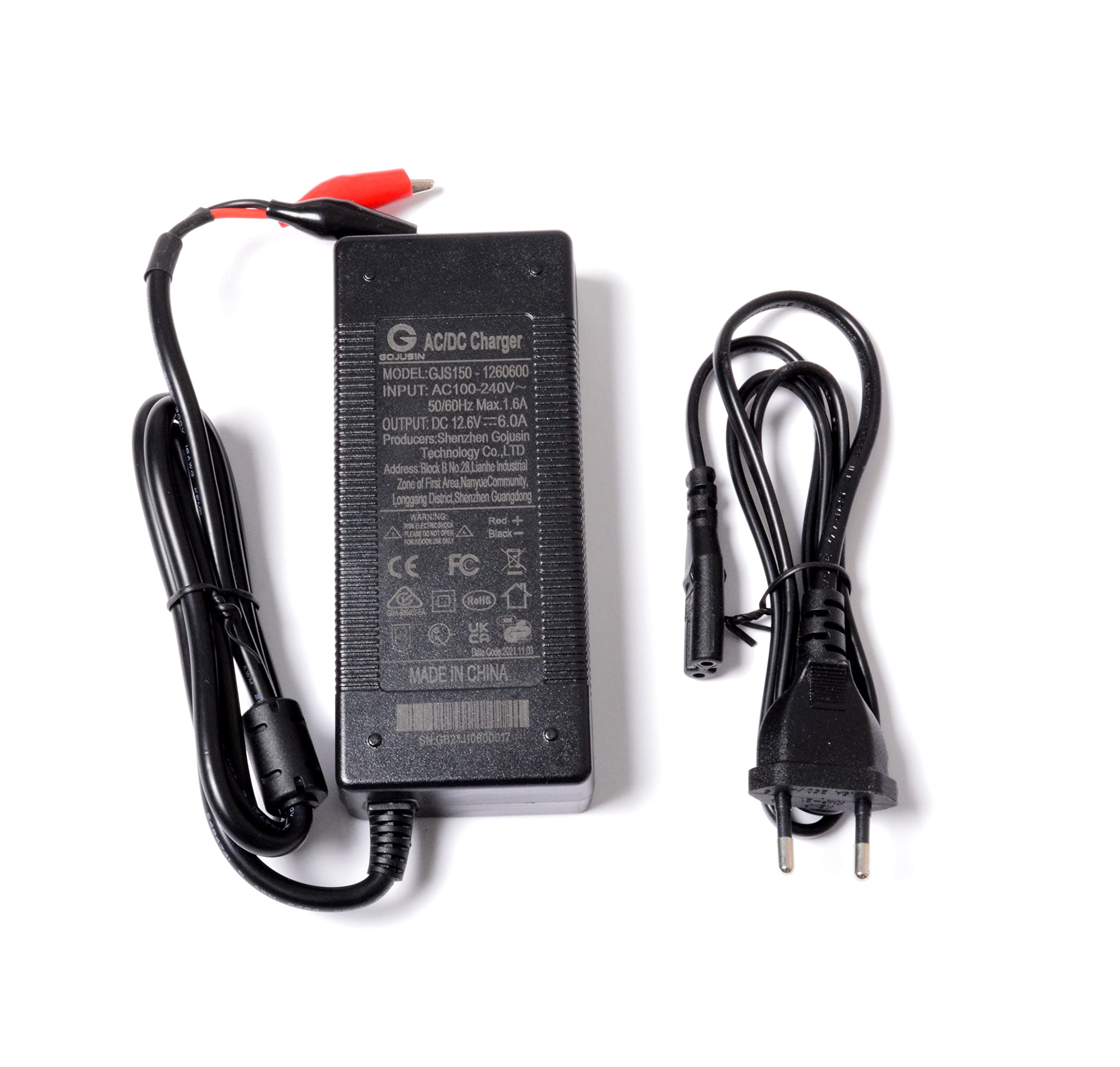 Caricabatterie 12.6V 3A Per Batterie Li-Ion 3S – Connettore DC5521, LED Bicolore - 4