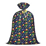 WRAPAHOLIC 56 Large Birthday Plastic Gift Bag - Birthday Cake Jumbo Bike Bag Gift Wrap for Kids Birthdays, Baby Shower, Parties, Celebrating, or Any Occasion - 56 H x 36 W
