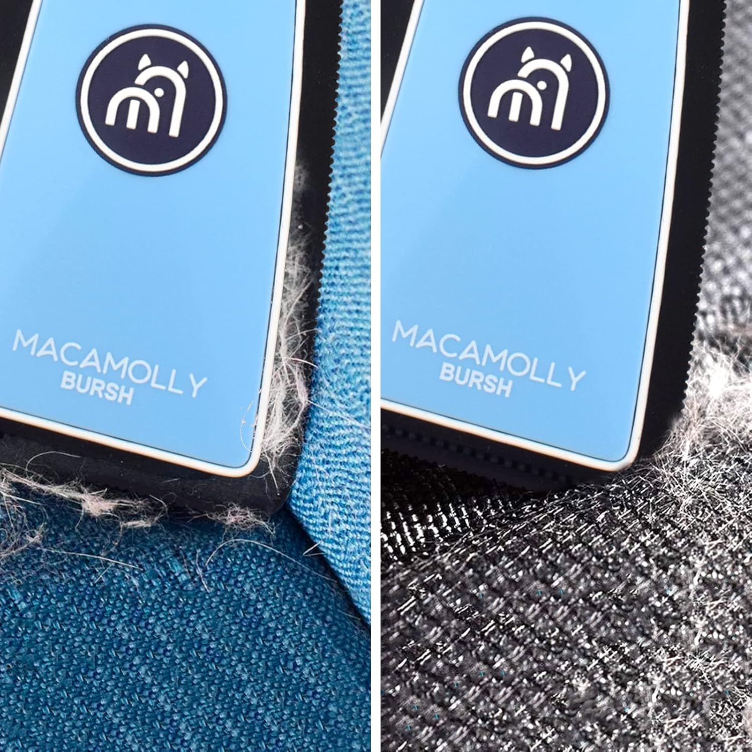 Macamolly Pet Hair Remover for Car Detailing Supplies,Friendly to Leather,Extra One Long-Handle Brush to Clean Corners,Reusable Cat and Dog Hair Remover for Couch,Furniture,Carpet,Clothes and Bedding