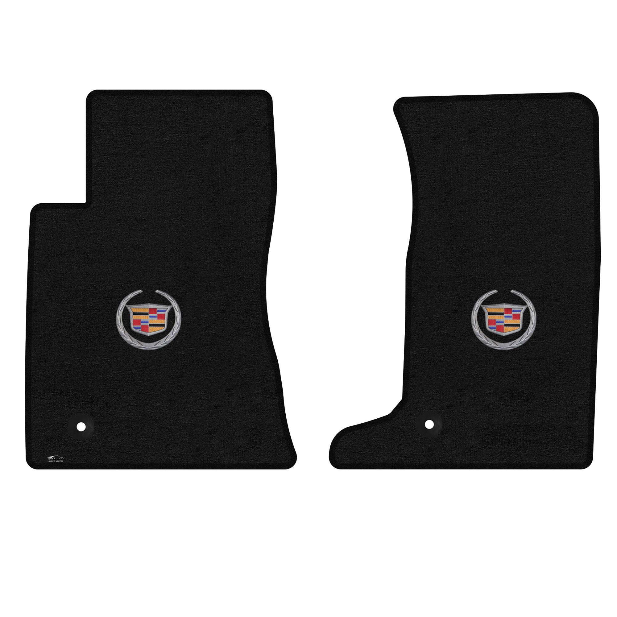 Lloyd MatsCustom-Fit Carpeted Floor Mats Premium Luxury Car Floor Liners for Cadillac CTS AWD/CTS-V Coupe 2011-2015 (1 or 2 ITW Fastener) (Charcoal, 2 PC - Front Mats (2 Fasteners))