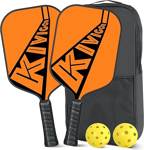 Miniatura 12 de Pickleball Paddles Set of 2, Carbon Fiber Surface, Polypropylene Honeycomb Core, Lightweight Pickleball Rackets Pickle Ball Paddle Set 2 Pack