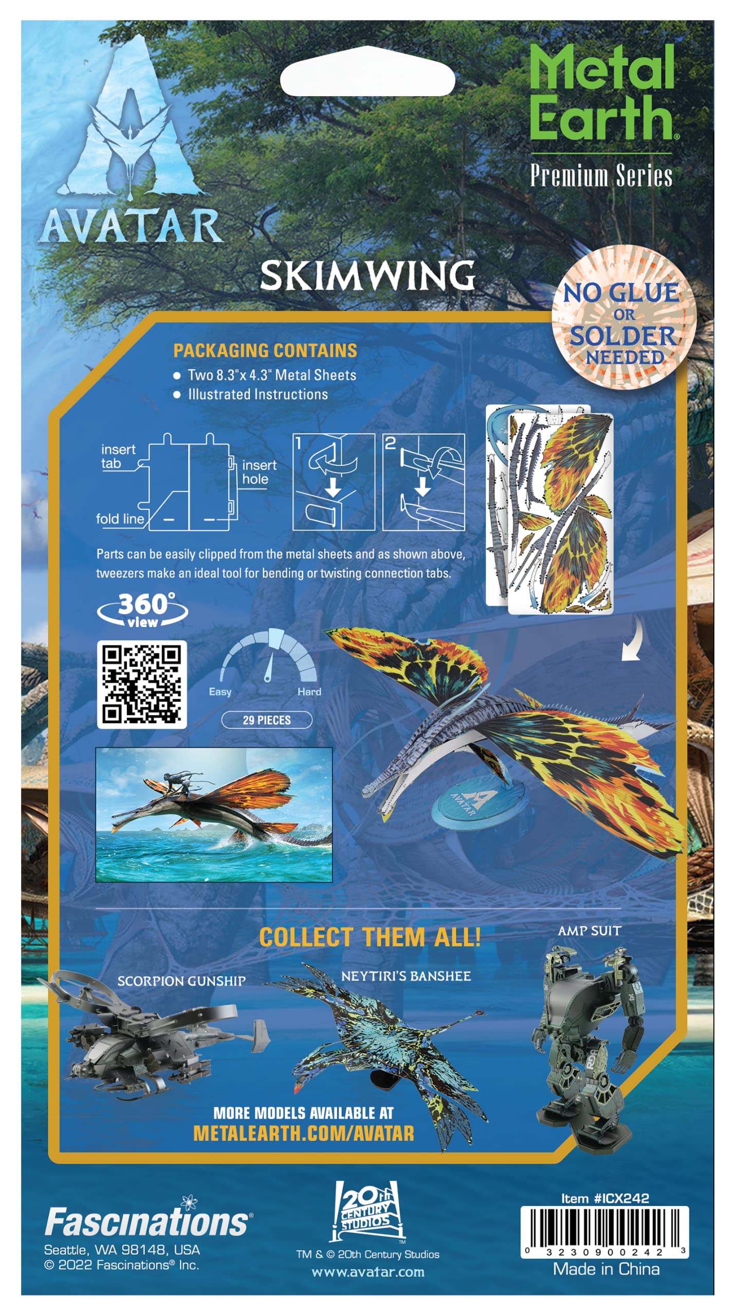 Metal Earth Premium Series Avatar 2 Skimwing 3D Metal Model Kit Fascinations