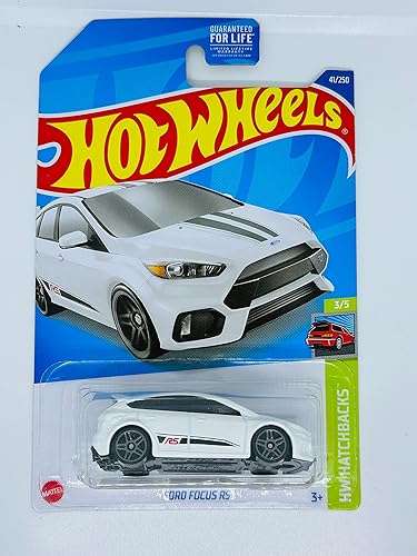 Hot Wheels 2022 - Ford Focus RS - Kroger Exclusive White - Hatchbacks HW 3/5-41/250 - Envíos de burbujas envueltos en una caja