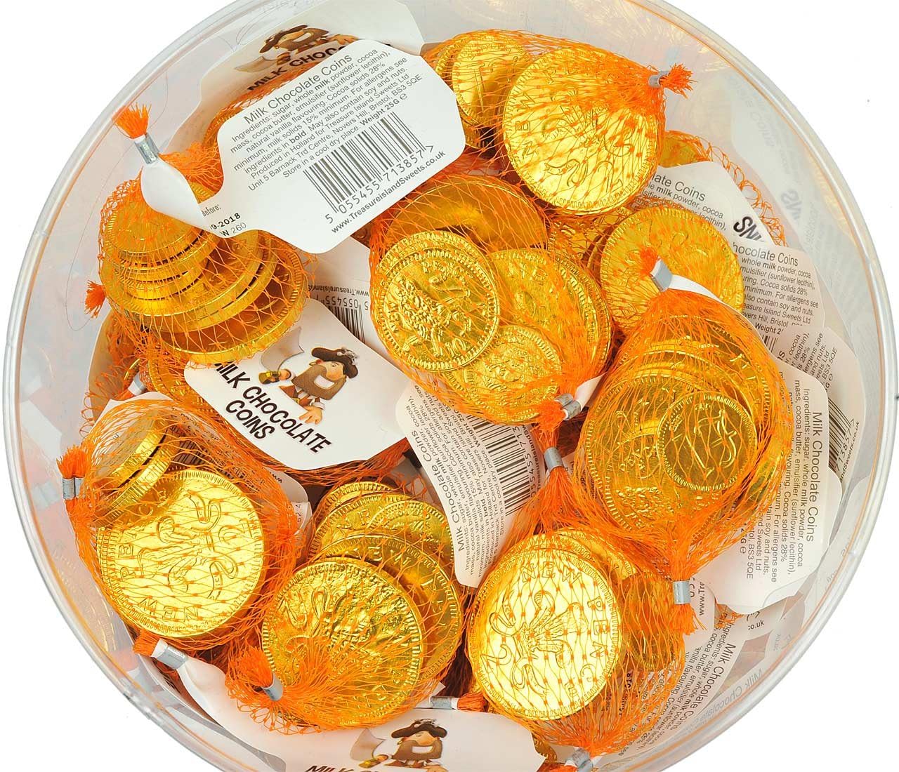 Chocolate Coins Bulk Buy Box Of 60 x 25gram Real Milk Chocolate