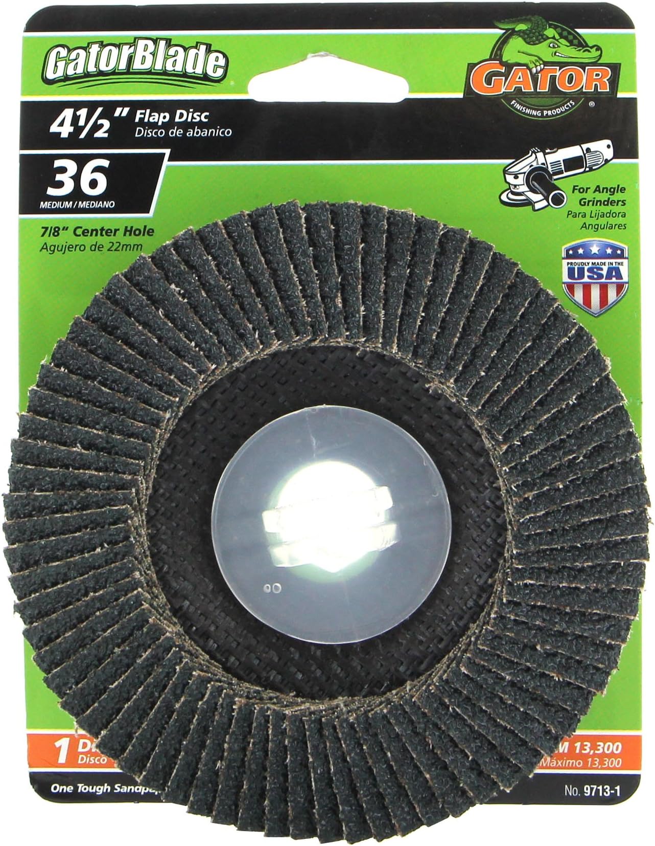 Gator Finishing 9713 36 Grit Aluminum Oxide Grinding and Sharpening (1 Pack), 4.5"