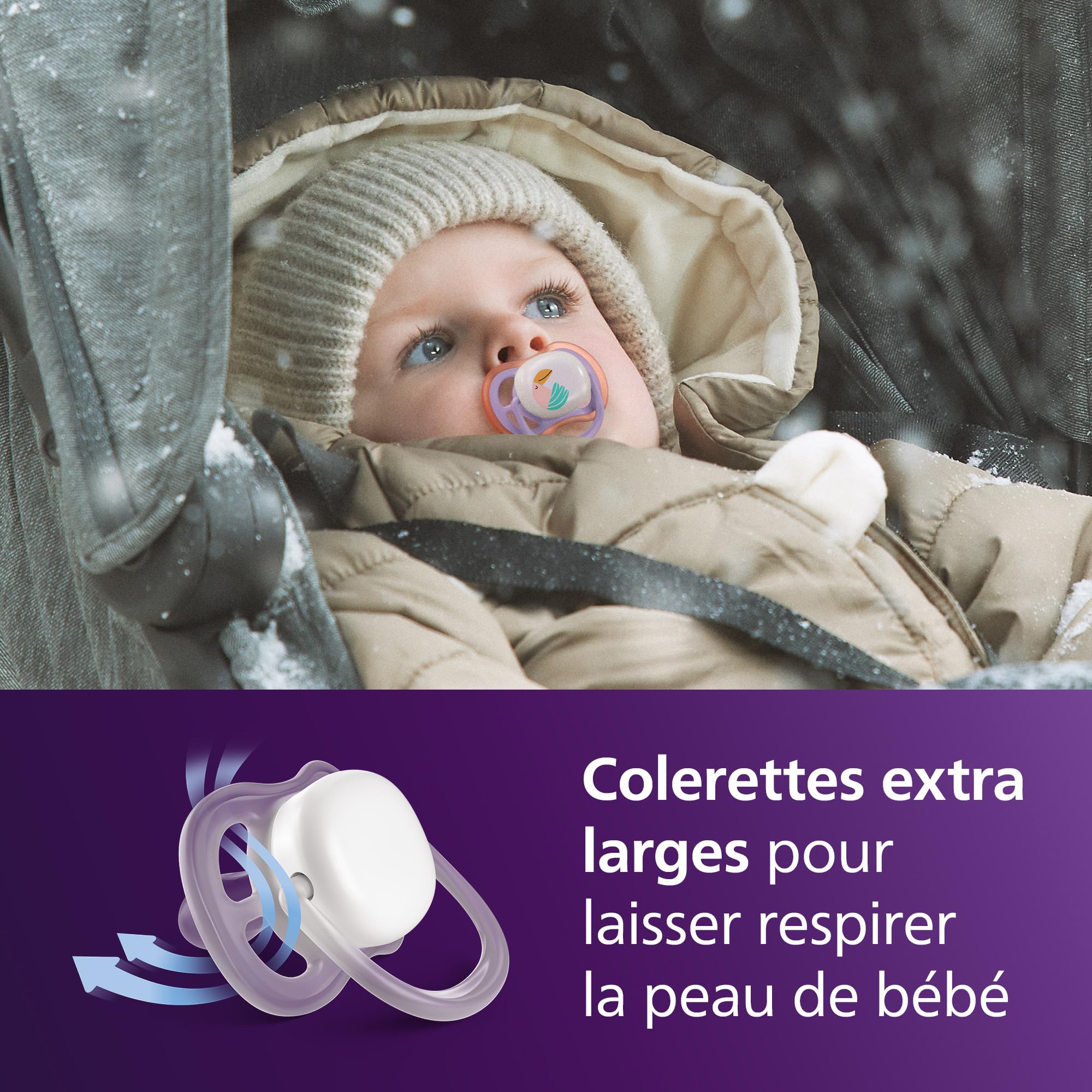 Image secondaire de Sucettes de Nuit Philips Avent Ultra Air - Tétines Orthodontiques Phosphorescentes