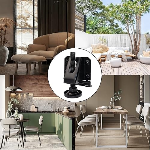 Miniatura 7 de 8 pies de nivelación ajustables resistentes para muebles, tuercas hexagonales con bloqueo de patas de muebles, para mesa, armarios, banco de