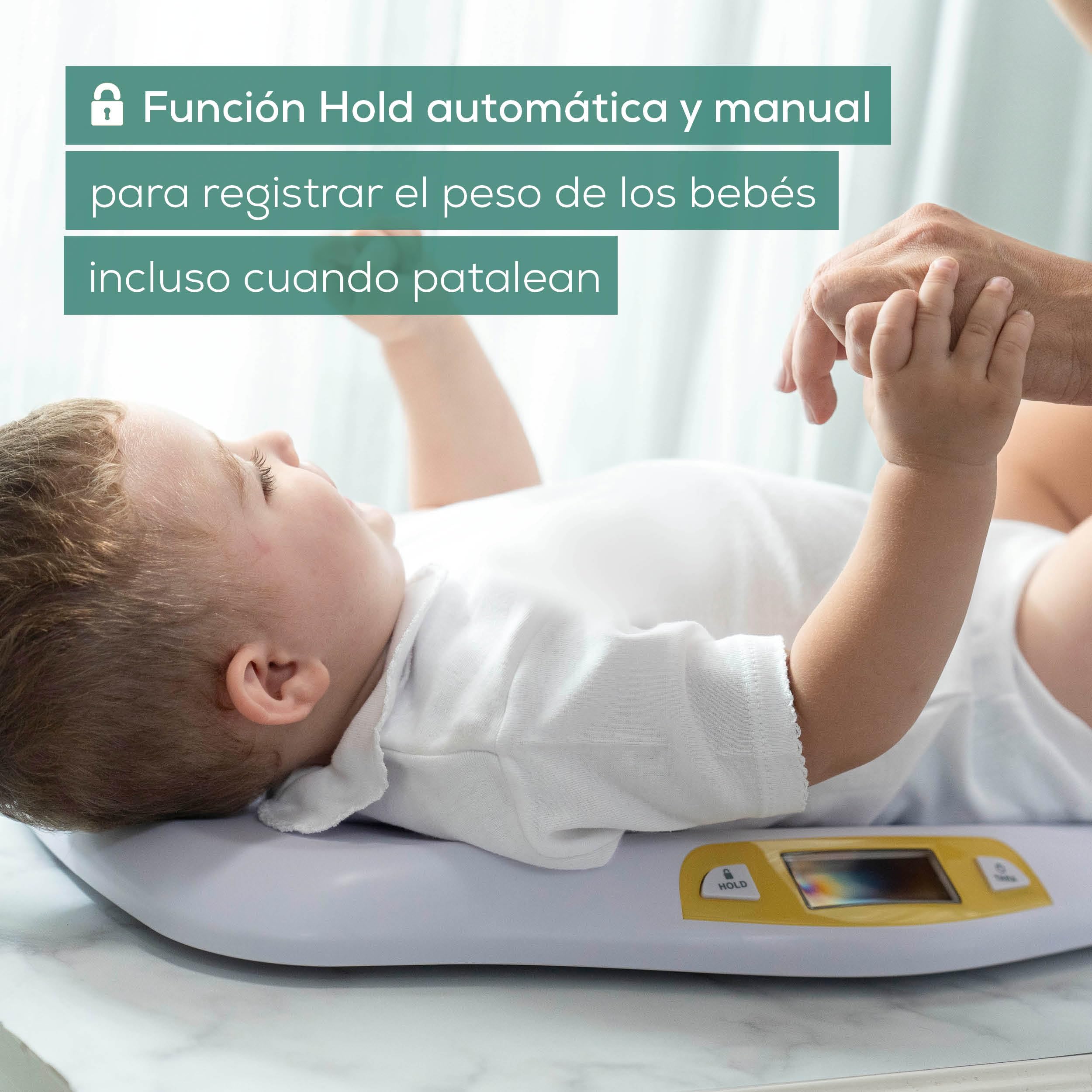 Beurer BY 80 Báscula para bebés, 20 kg, 5 g, función tara y retención