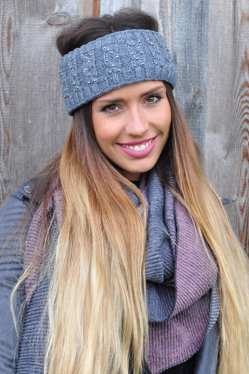 StyleBREAKER Fascia Per Capelli Donna Curry Con Treccia E Strass: Fodera In Pile, Taglia Unica 48-59 Cm - 5