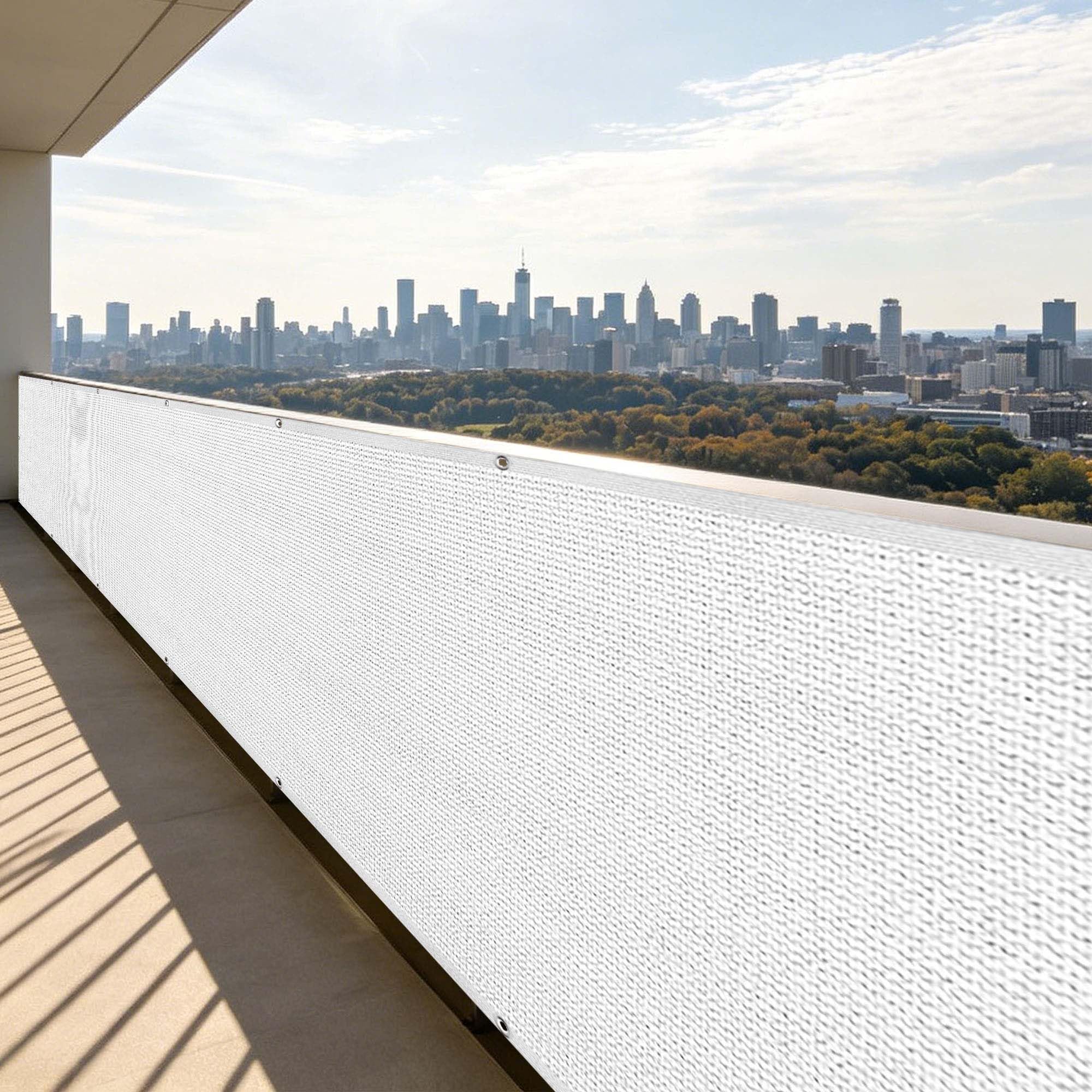Filet d'ombrage blanc perméable plusieurs tailles pour pergola et jardin