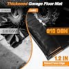Garage Floor Mat 7'9 x 16' Heavy Duty 1300D PVC Containment Mat with Floor Squeegee, Waterproof Protection from Snow, Rain and Mud for Cars, Black
