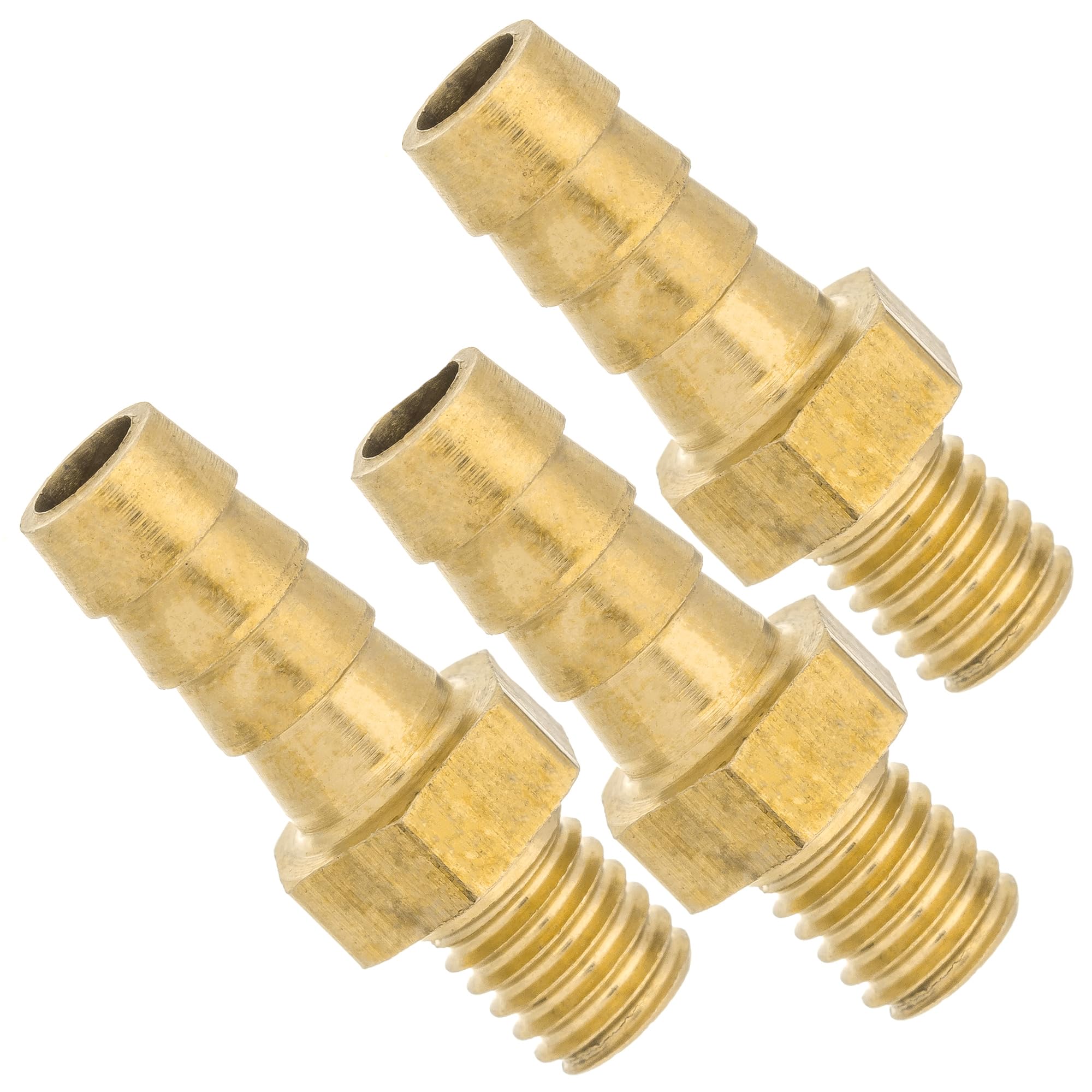 HALLMERS 3pcs Brass Barbed Fitting M5 Male Thread x 5mm Barb Hose Connector Metric Adapter Coupler