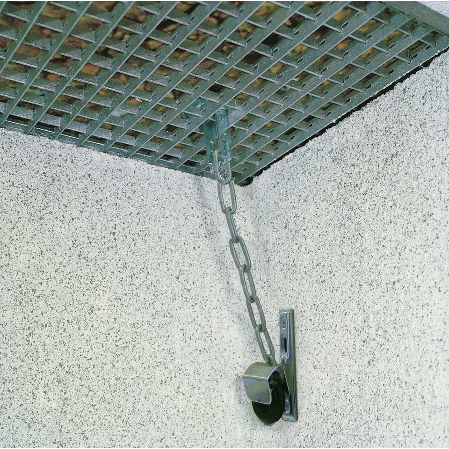 Abus Gs40 Spranga per Griglie, Set di 2, Blocco Antieffrazione per Grate Da Cantina e Pozzi di Luce In Plastica, Catena Variabile, Livello di Sicurezza: 6, 03600