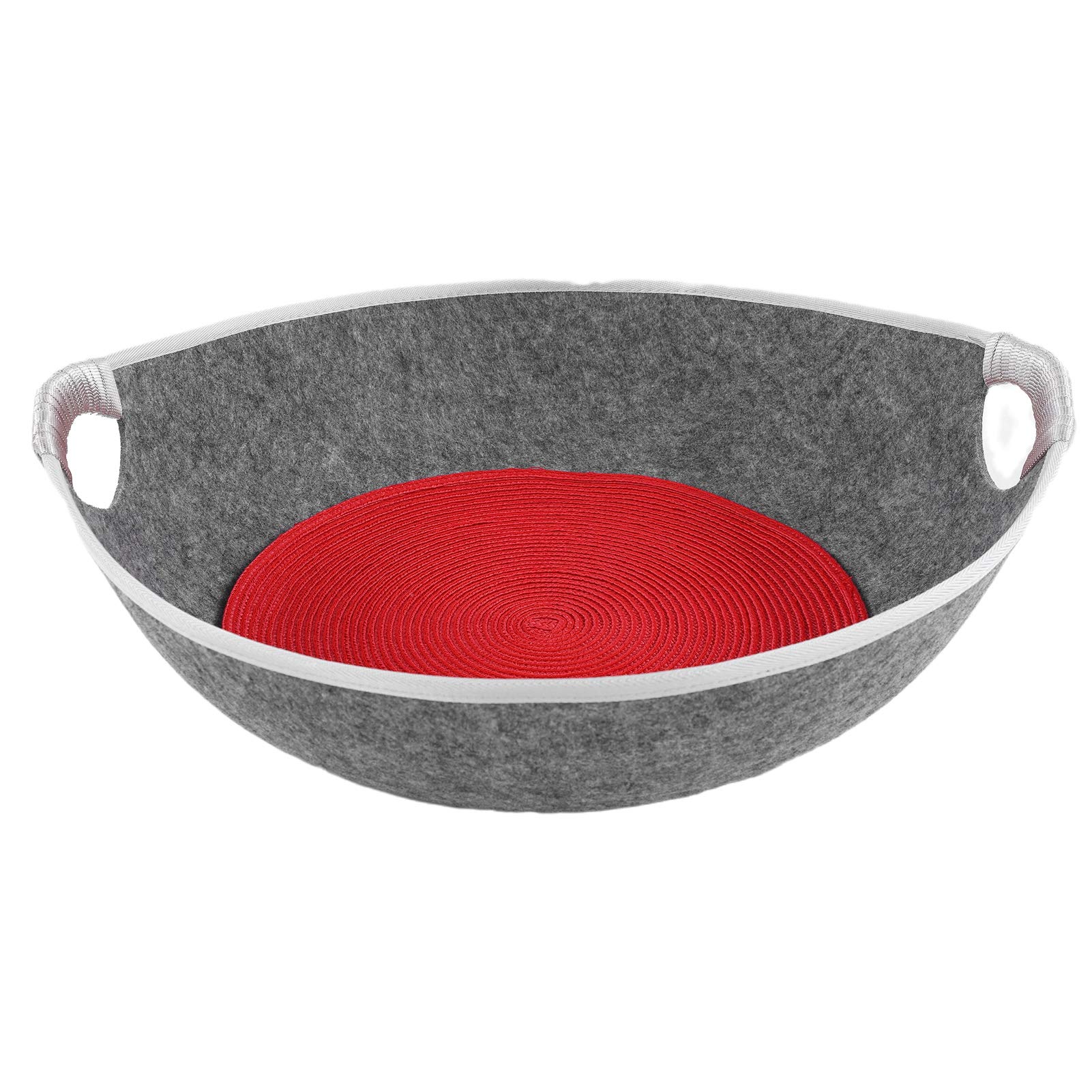 Hidyliu Cuccia Universale per Lettiera per Gatti, in Morbido Feltro, per Uso Interno, 48 Cm X 45 Cm, Perfetta per Pisolini Comodi (Grigio)
