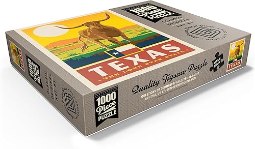 Miniatura 3 de MyPuzzle Texas The Lone Star State, State Pride Vintage Poster - Rompecabezas prémium de 1000 piezas para adultos