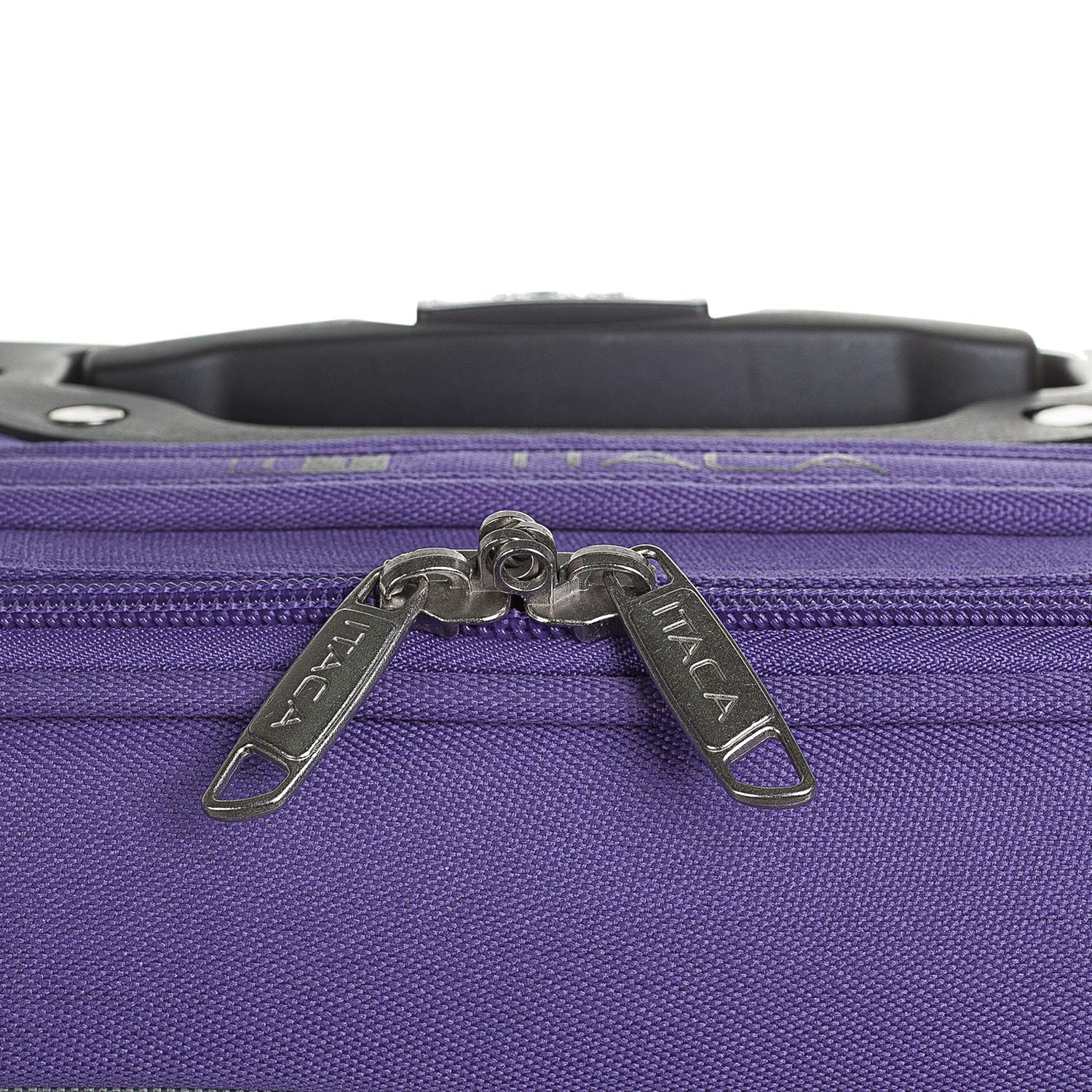 ITACA - Valise Cabine 55X40X20 légère et résistante Bagage Cabine idéal pour Voyages Courts Valise Cabine Tissu Souple 4 Roues pivotantes Compatible Ryanair, Violet