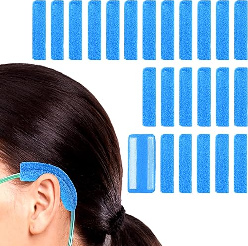 NATAKU Paquete de 24 almohadillas de cánula nasal para los oídos, protectores suaves de oxígeno para los oídos, cánula de oxígeno, cubierta suave
