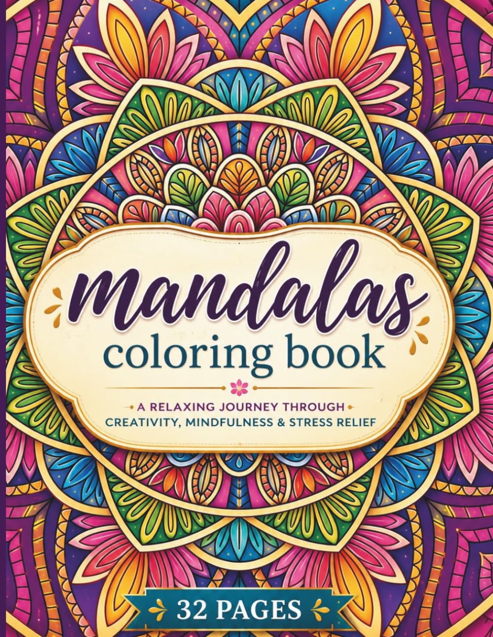 Mandalas Coloring Book: A Relaxing Journey Through Creativity, Mindfulness & Stress Relief