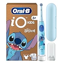 Oral-B iO Kids Spazzolino Elettrico Ricaricabile Disney Stitch Per Bambini Dai 6 Anni In Su, Delicato Su Denti da latte e Gengive, Efficace contro la Carie, 1 Spazzolino
