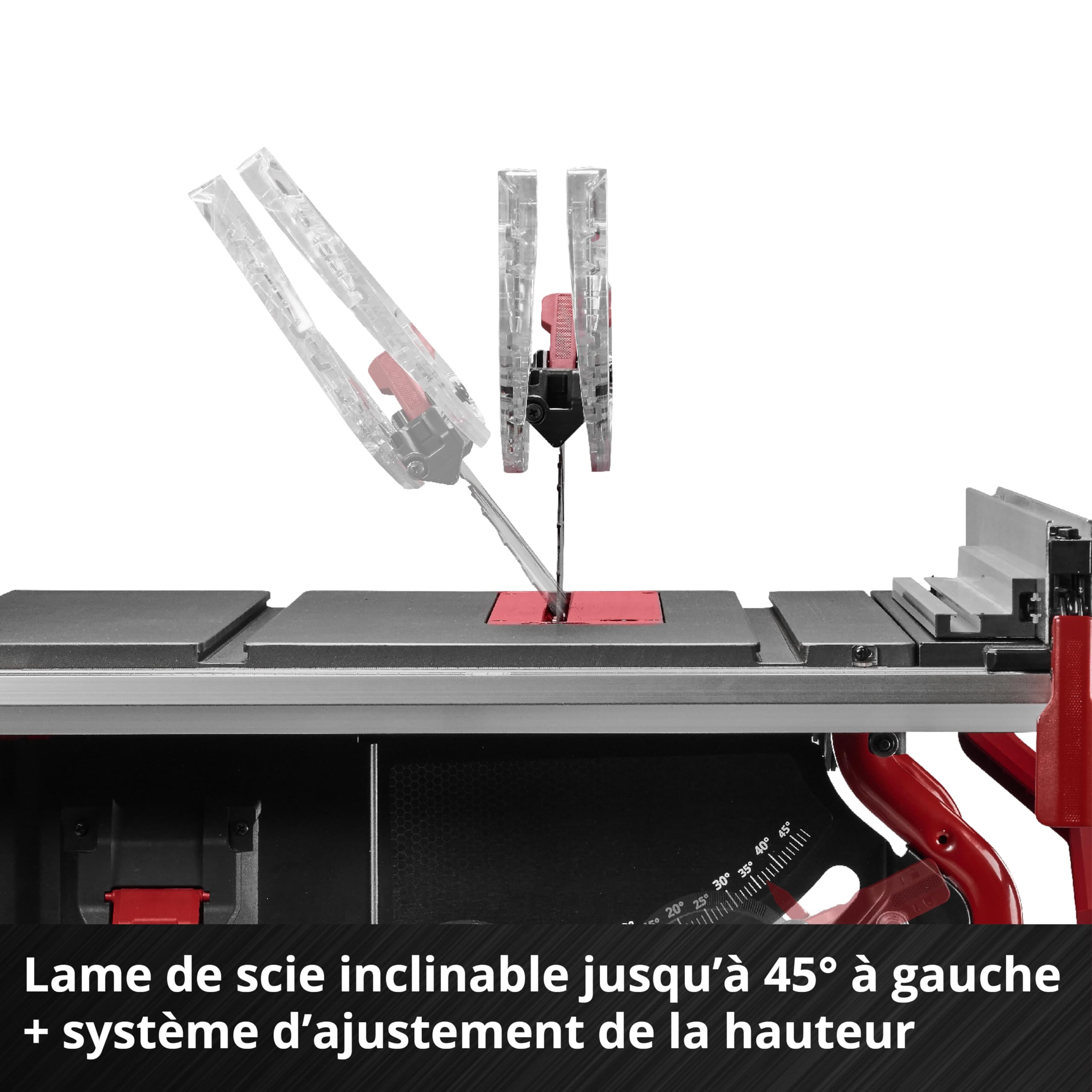 Einhell TE-TS 36/10 T Scie circulaire sur table sans fil 36 V lame Ø 254 mm hauteur de coupe 89 mm inclinaison 45° Li-Solo Power X-Change