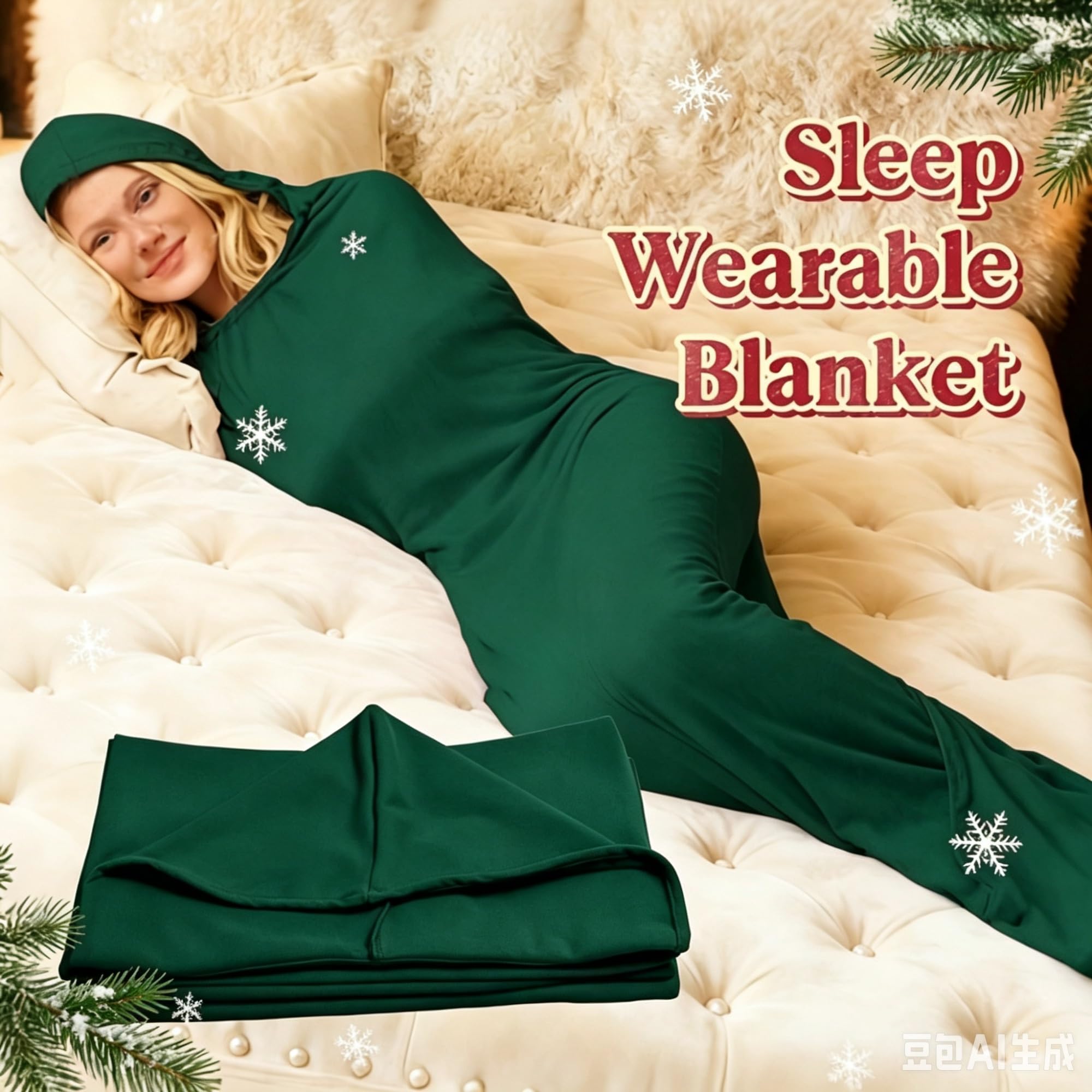 Sleep Pod, 360° Wrap Wearable Blanket, Atmungsaktive Elasthan-Dehnstoff Schlafsack, Umarmung-Drucktherapie Kompressionsbeutel