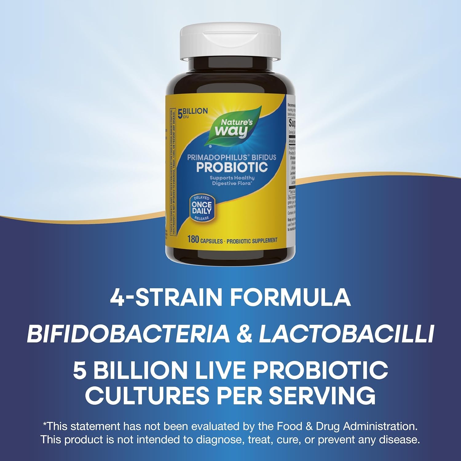 Nature's Way Primadophilus Bifidus 5 Billion 180 Capsules