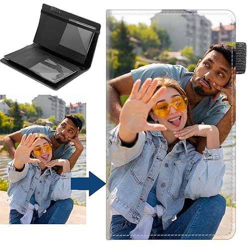 Libros personalizados para camarera de 5 x 9 pulgadas, cartera personalizada para camarero con bolsa de dinero con cremallera, añade imagen, foto,