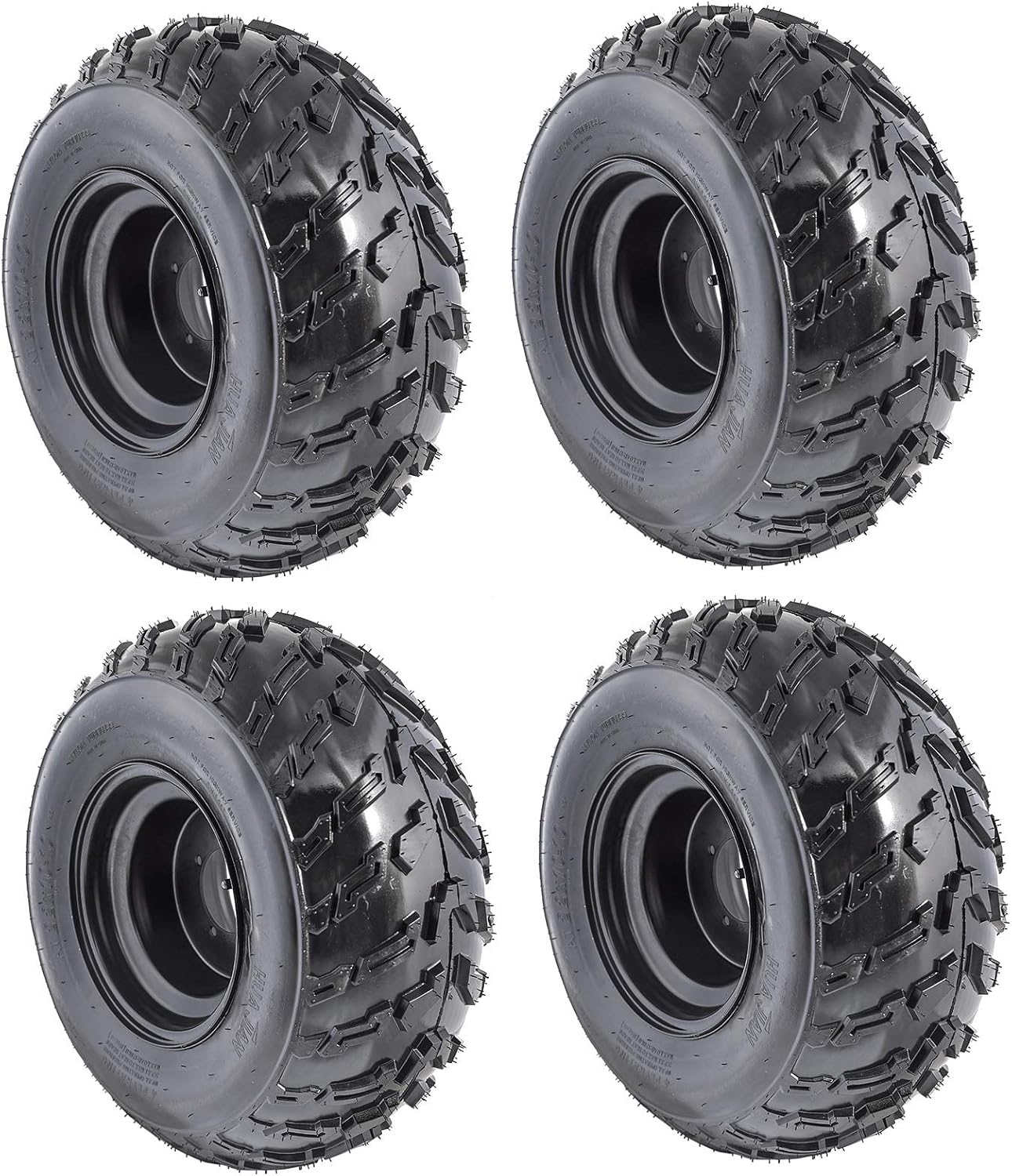 ZXTDR Set of 4 ATV Tires 22x1010 Wheels with Rims Tubeless tire for Go Kart UTV